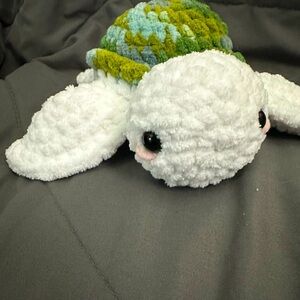 Handmade crochet sea turtle plushie